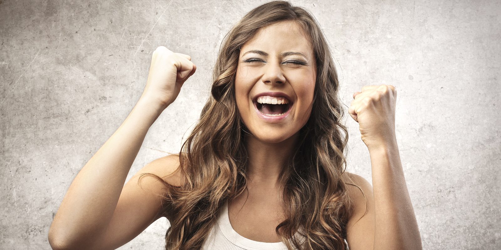 portrait of happy woman